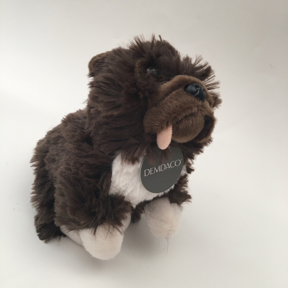 Pomeranian Mix Brutus Top Dog Stuffed Animal 6” Plush NEW Scruffies | Demdaco